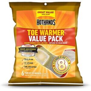 HotHands 6 Pairs Toe Warmers Value Pack - Up to 8 Hours of Heat Per Pair